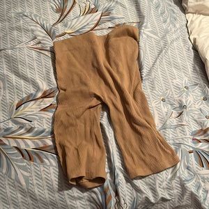tan- ish biker shorts